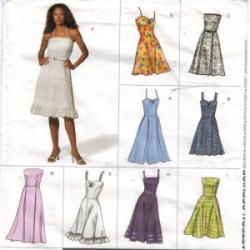 2429 EZ VOGUE STRAPS OR NOT FLARE SUNDRESS LENGTHS PATTERN 8-12,14-18